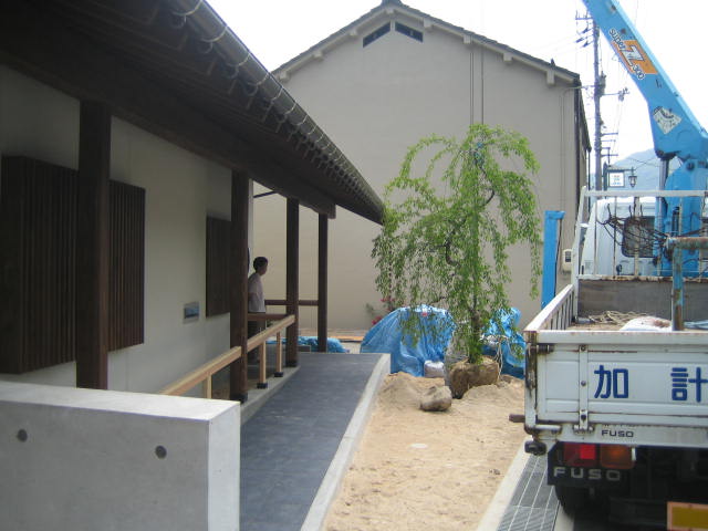 造園屋さんは簡単に植えてます | 加計の家～新築 | 広島の設計事務所｜TOM建築設計事務所